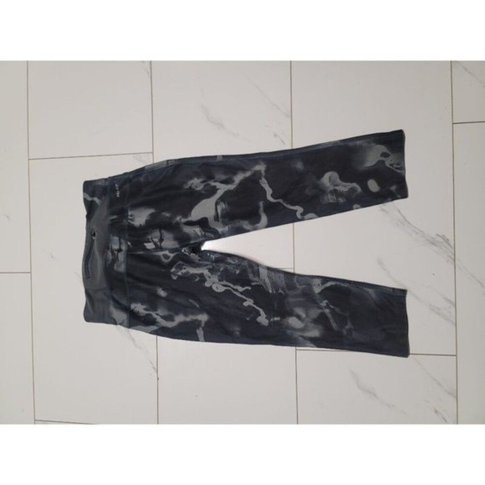 ~ womens black and grey patterned nike dri fit athletic leggings - size S - Picture 2 of 3